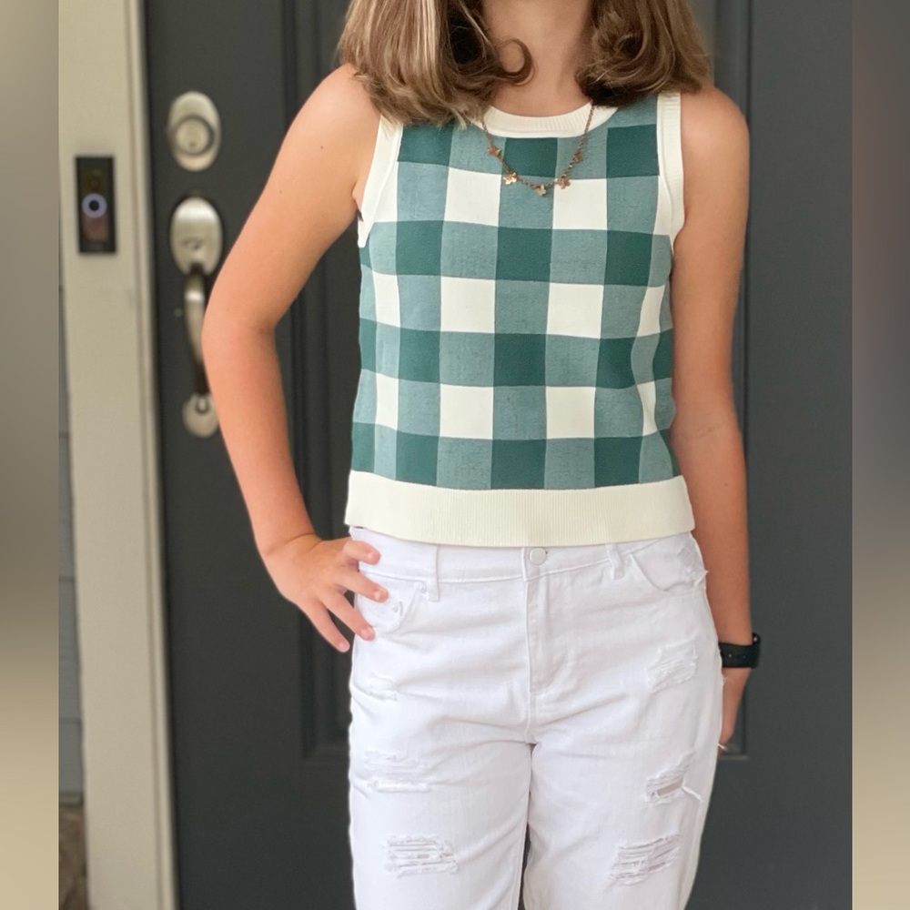 Listicle boutique brand size L gingham sweater vest